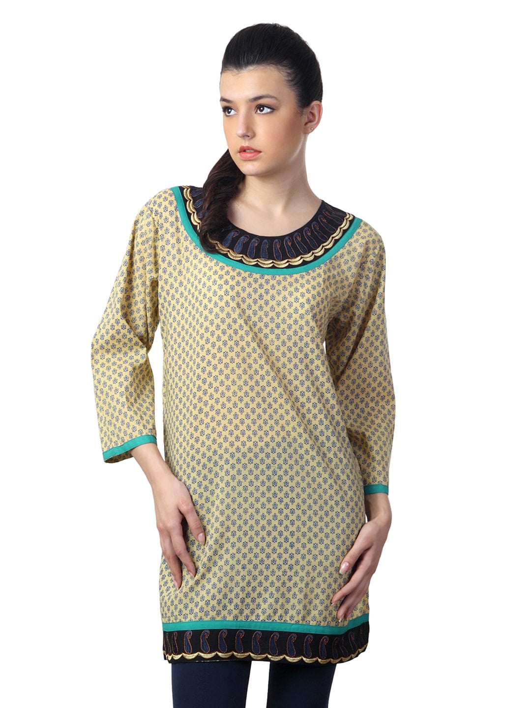 Mother Earth Women Beige Kurta