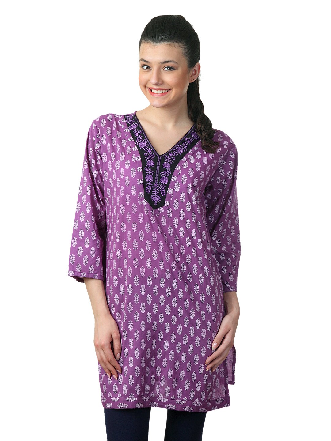 Mother Earth Women Purple Kurta