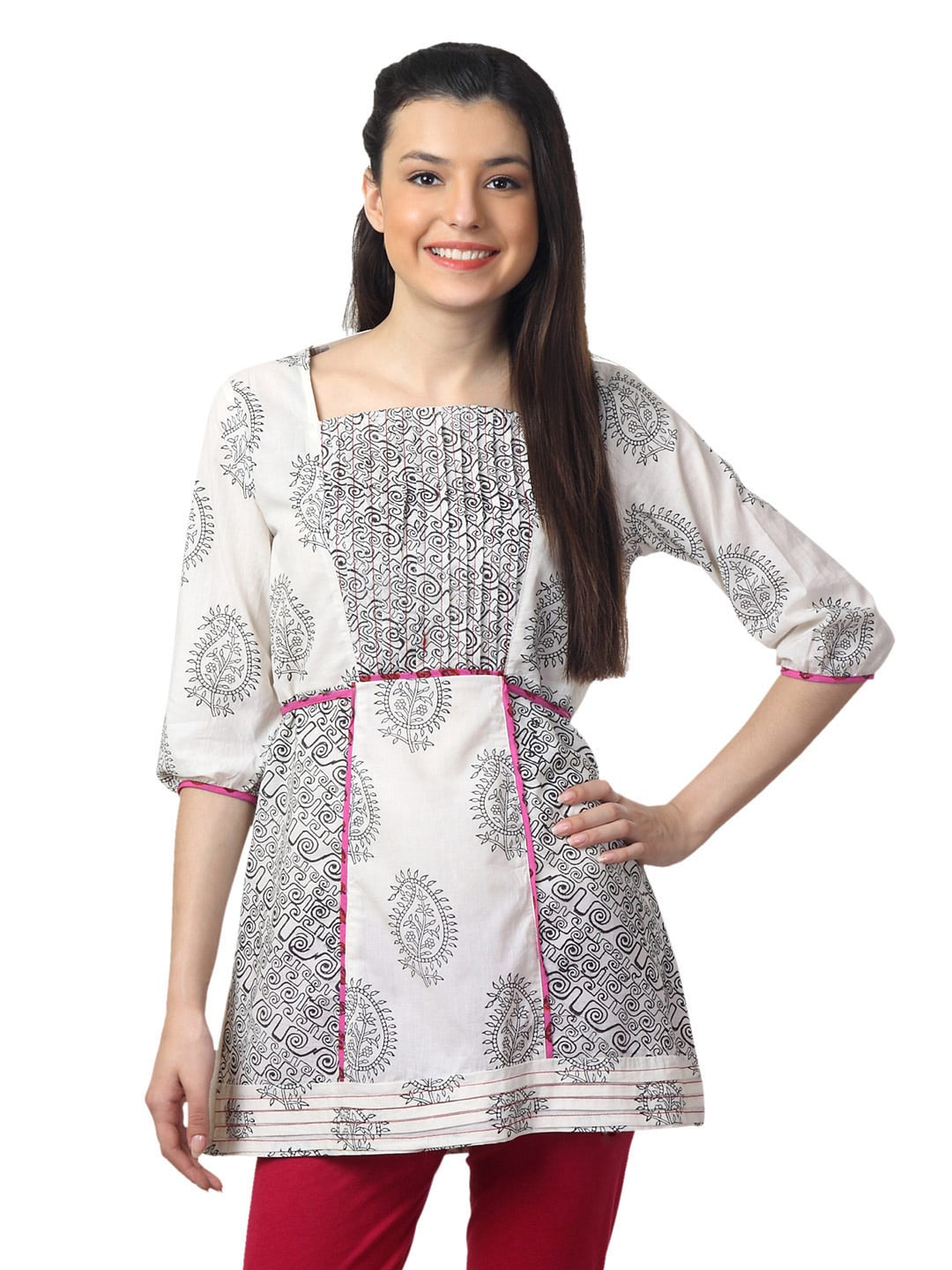 Mother Earth Women White Kurti