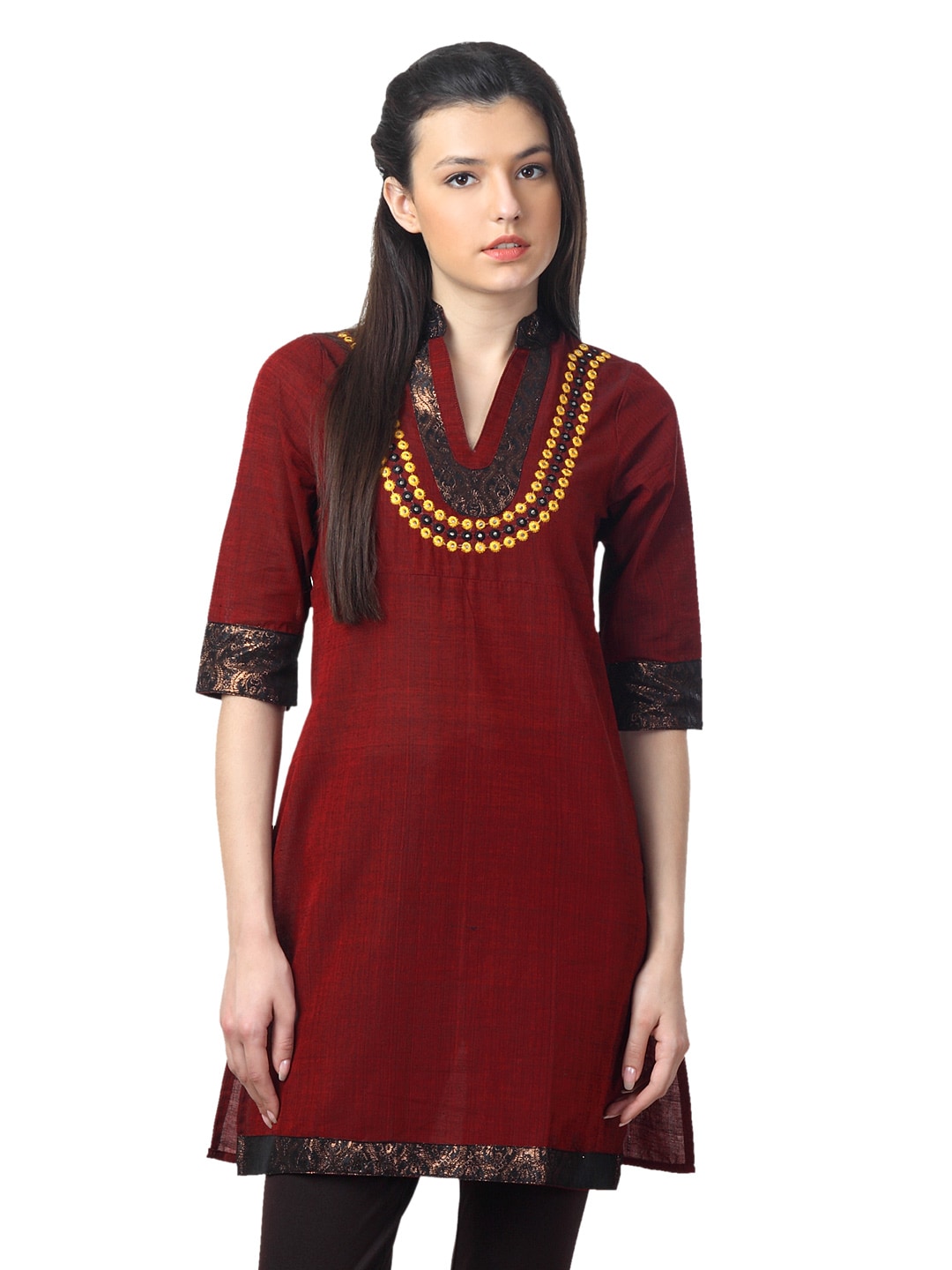 Mother Earth Women Maroon Kurta