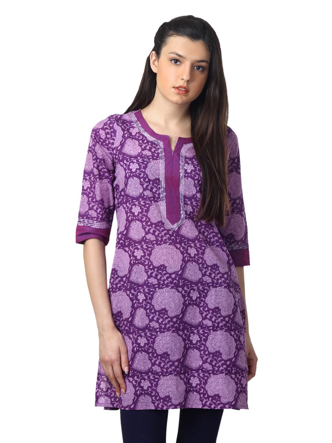 Mother Earth Women Purple Kurta