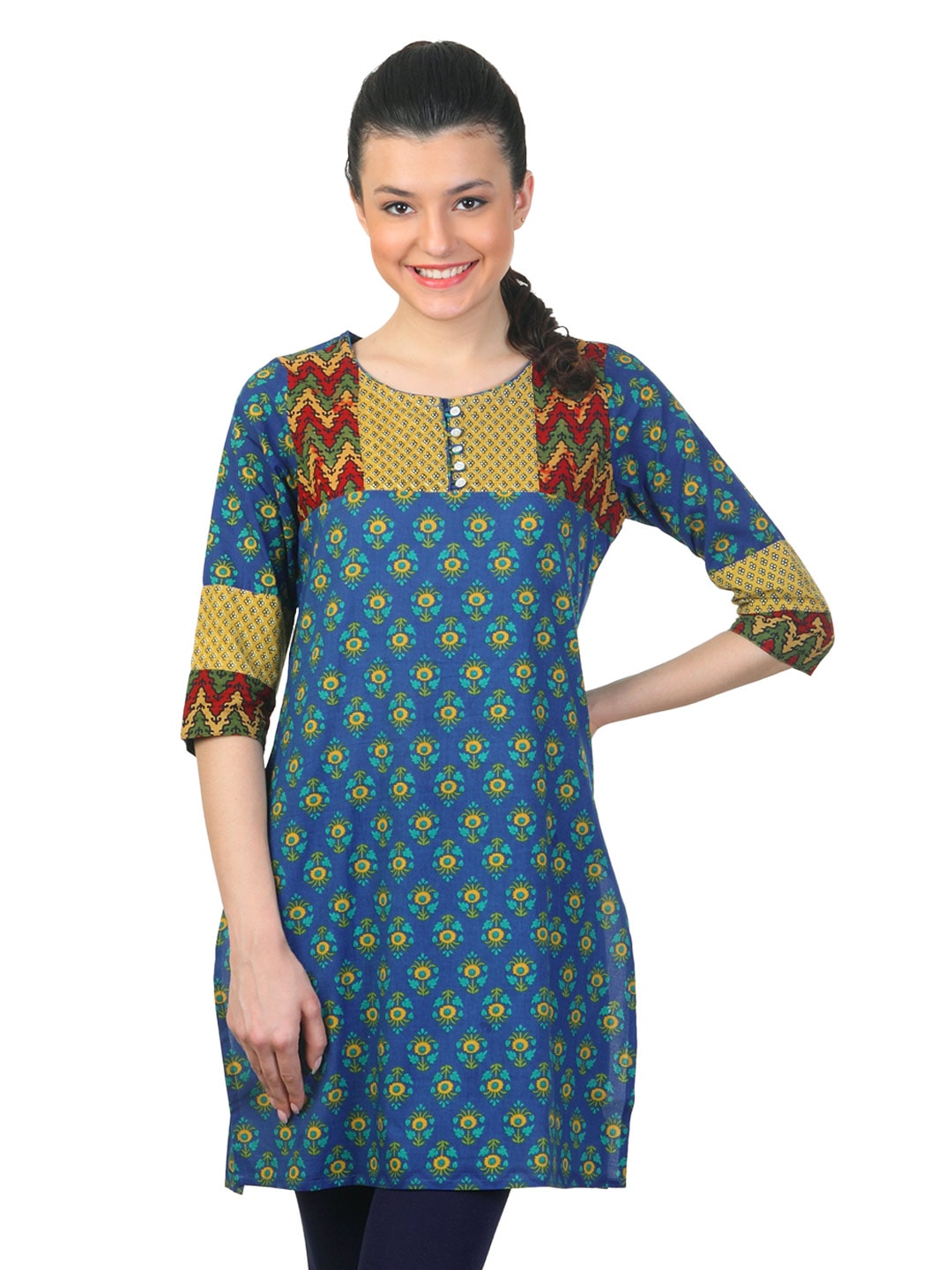 Mother Earth Women Blue Kurta