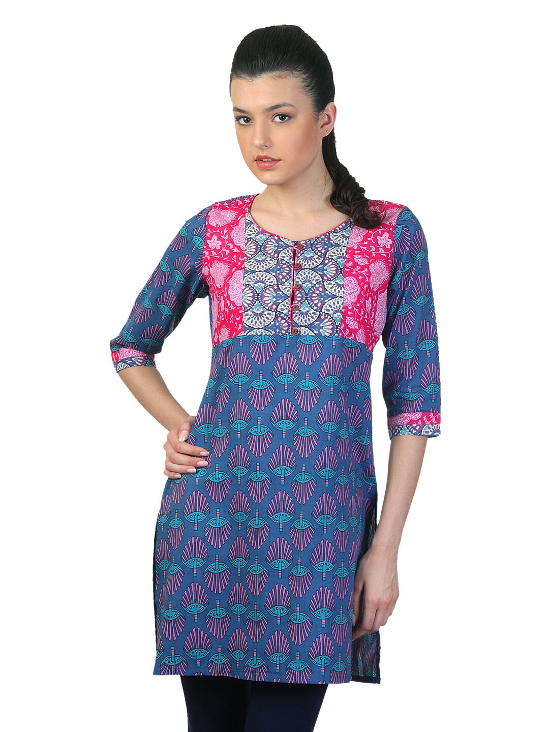 Mother Earth Women Blue Kurta