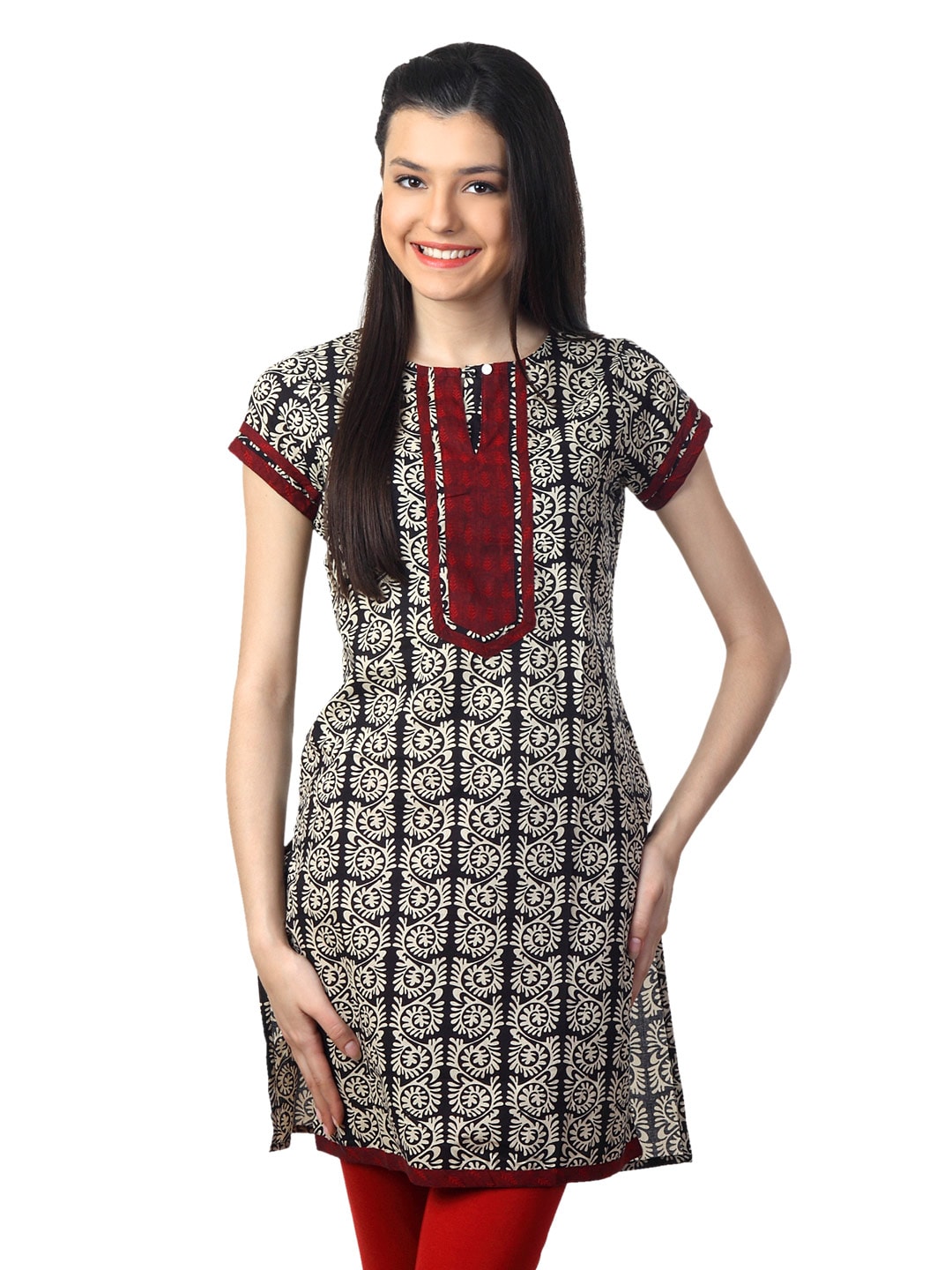 Mother Earth Women Black Kurta