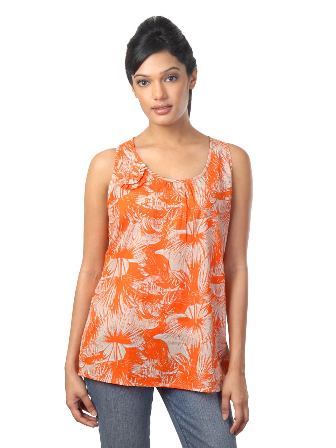 United Colors of Benetton Women Orange Top