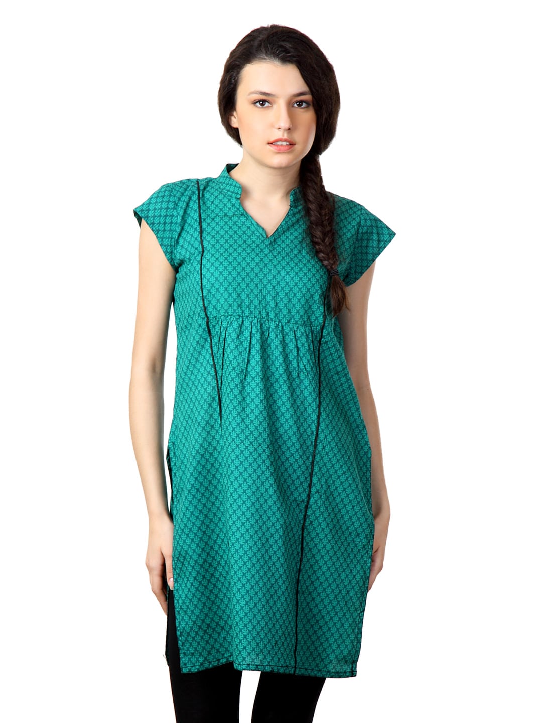 Alma Women Green Kurta