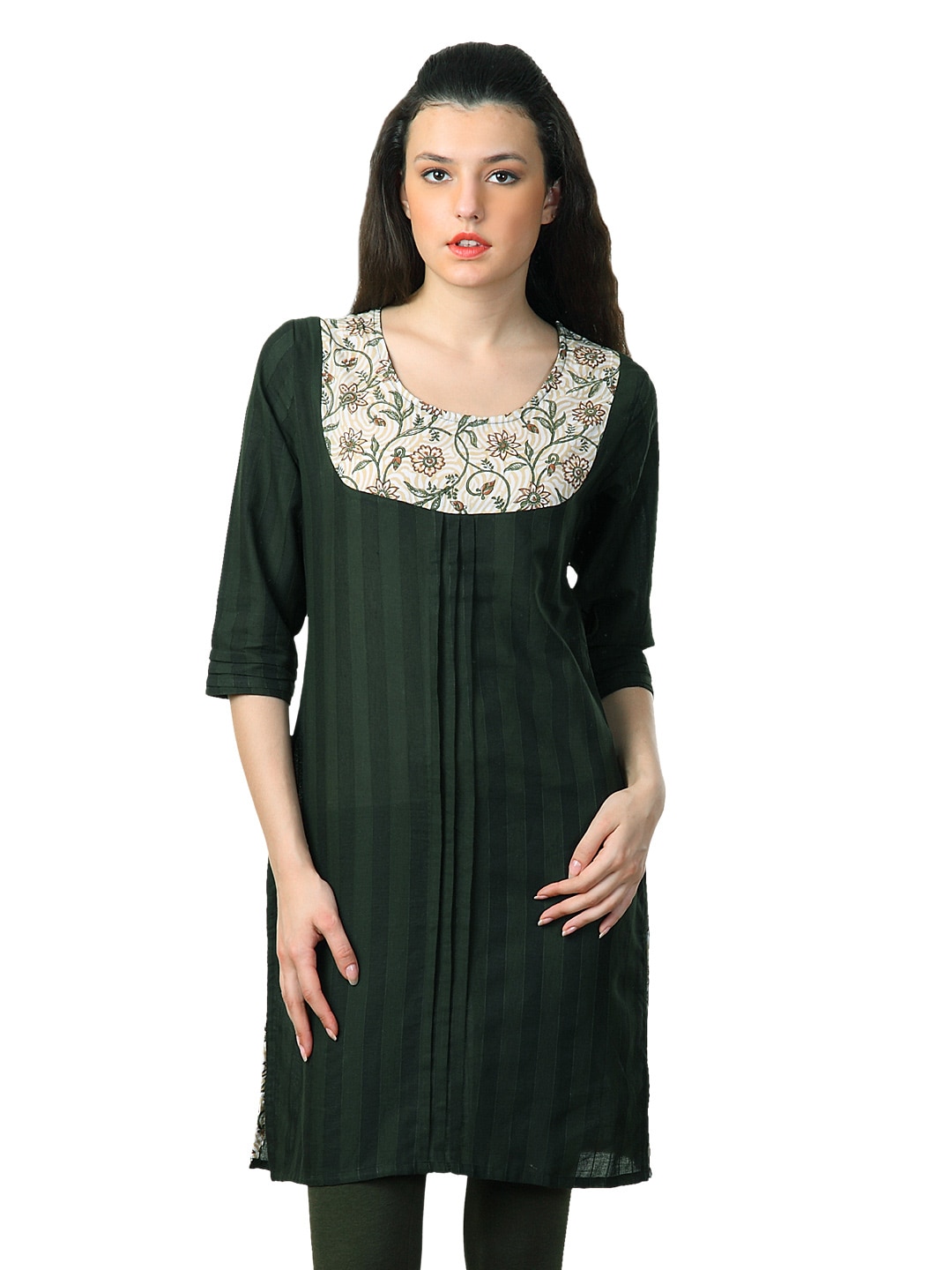 Alma Women Olive Kurta