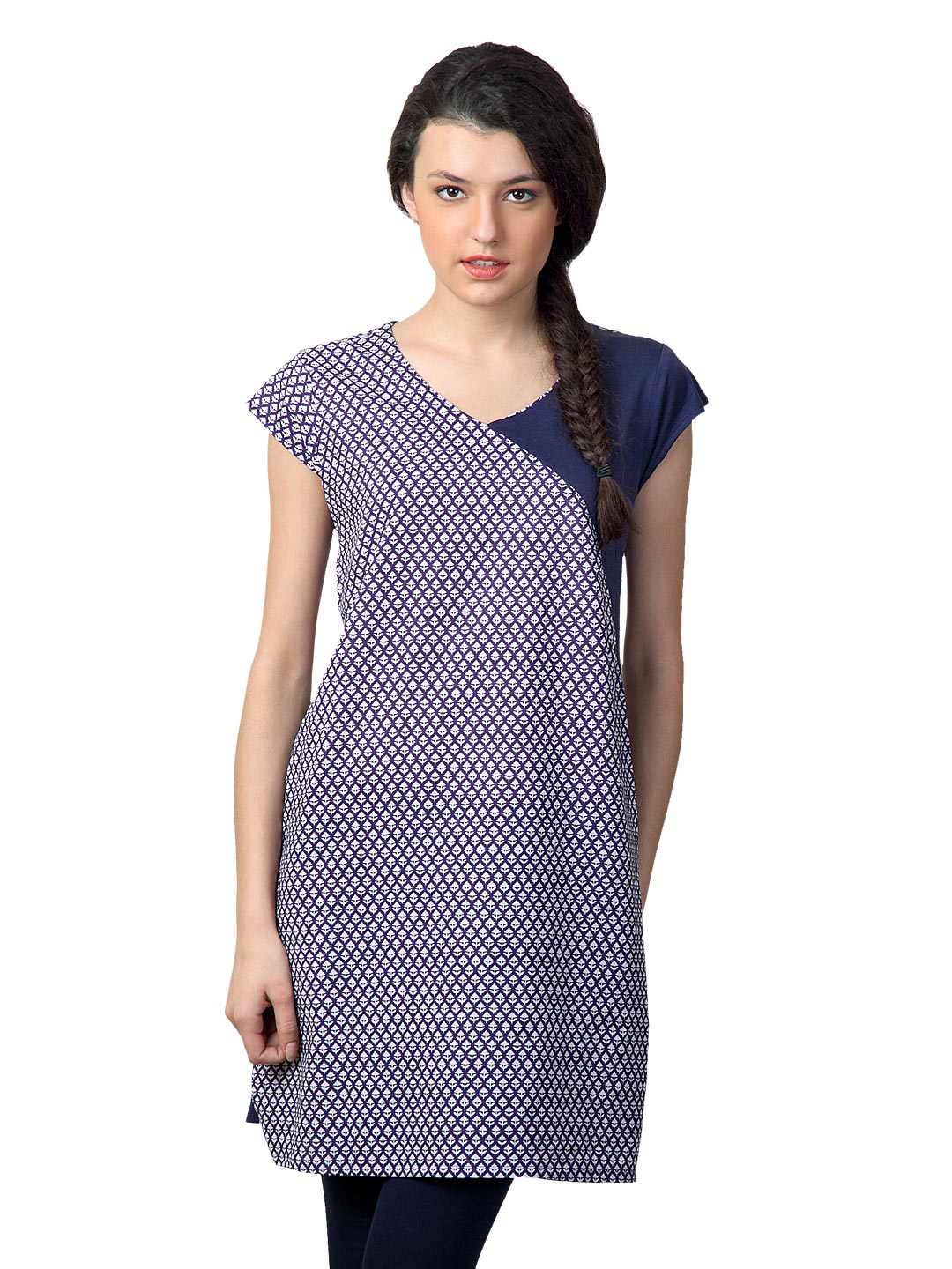 Alma Women Purple Printed Kurta