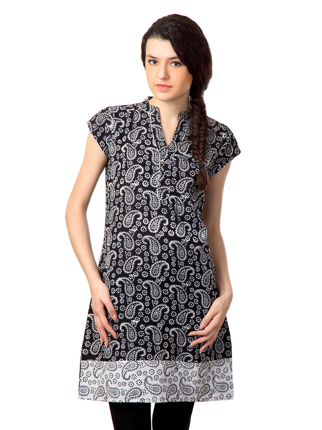 Alma Women Black Kurta