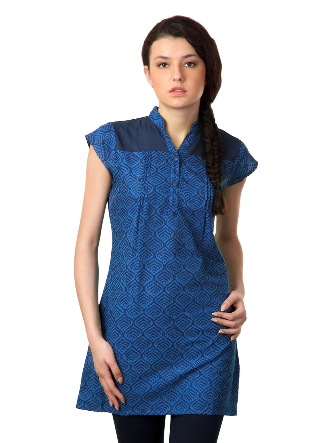 Alma Women Blue Kurta