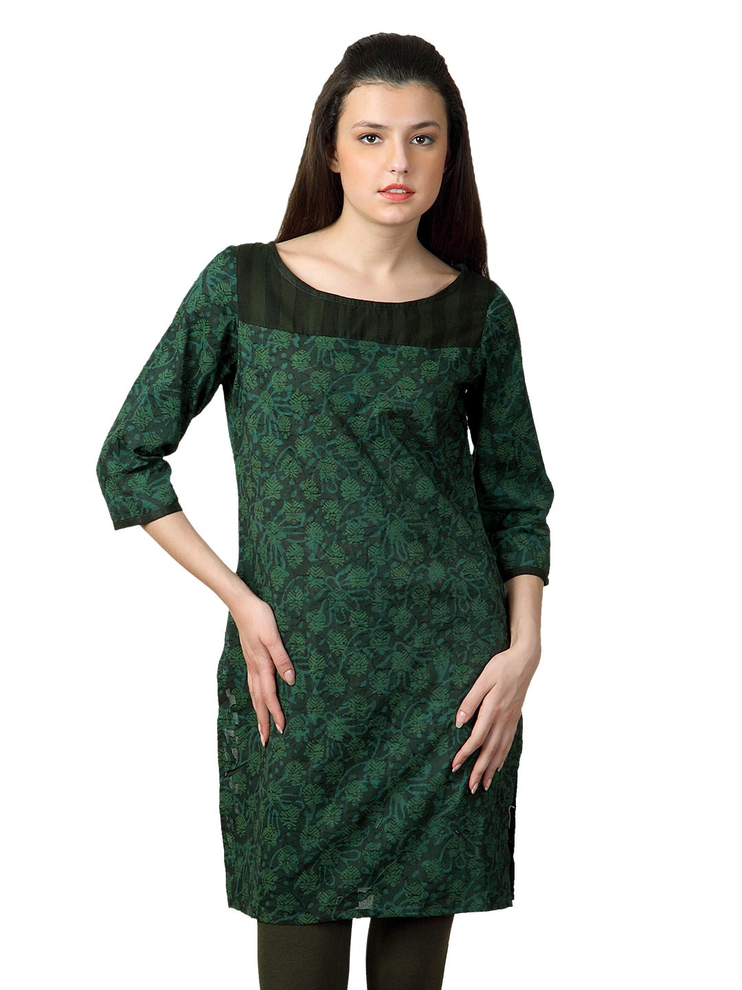 Alma Women Green Kurta