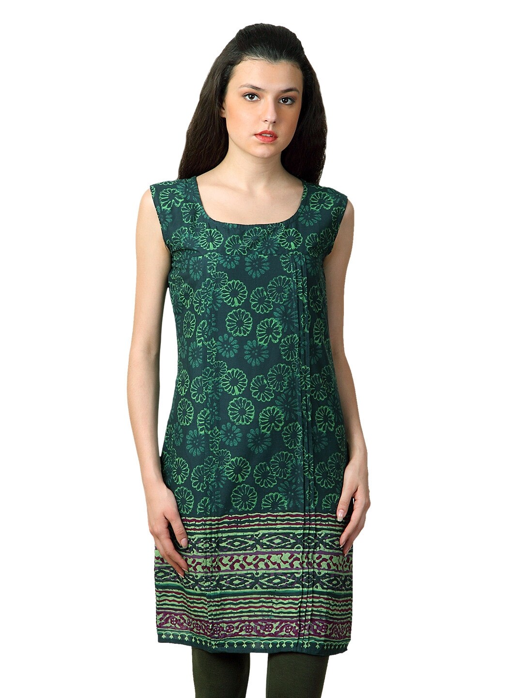 Alma Women Green Kurta