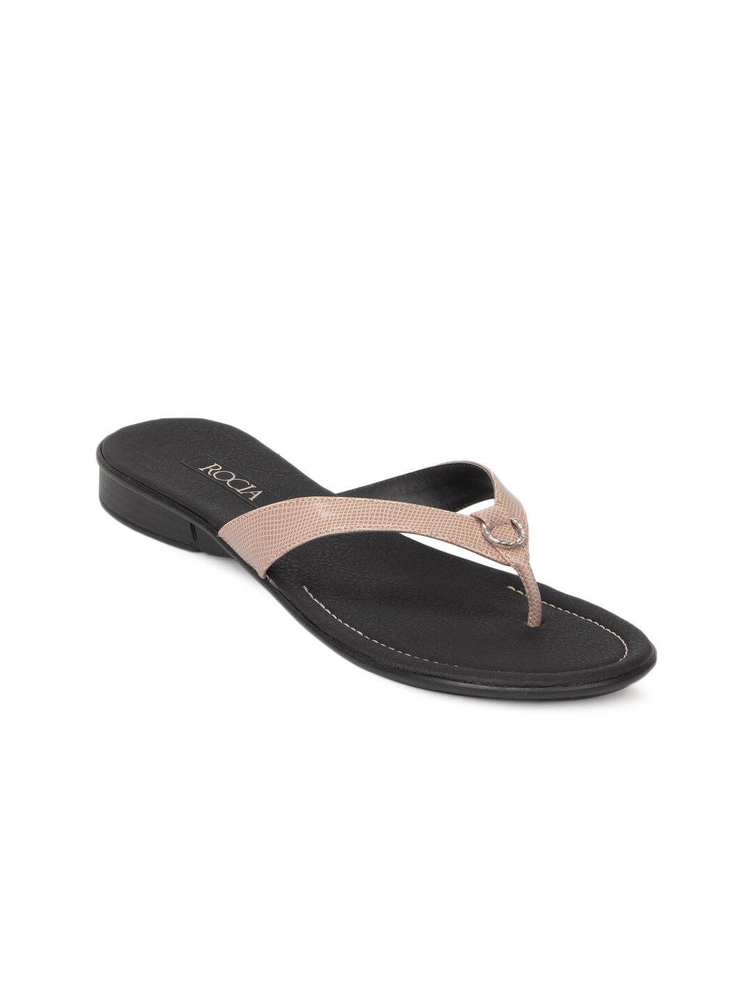 Rocia Women Black & Beige Sandals