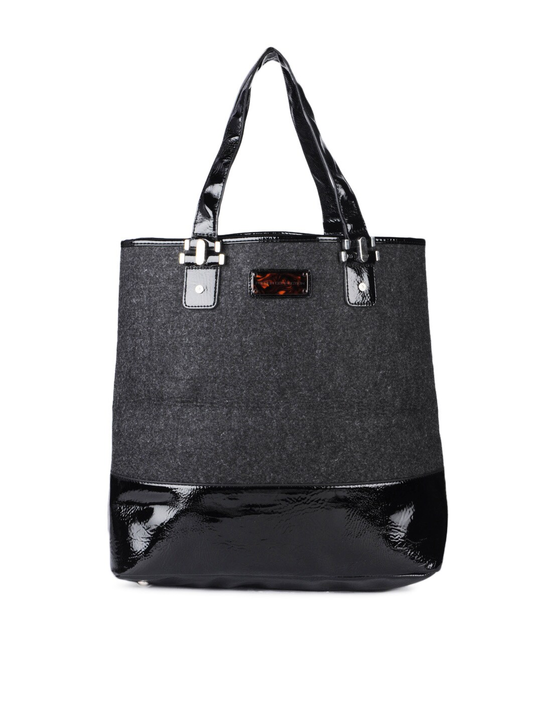 French Connection Women Charcoal Handbag