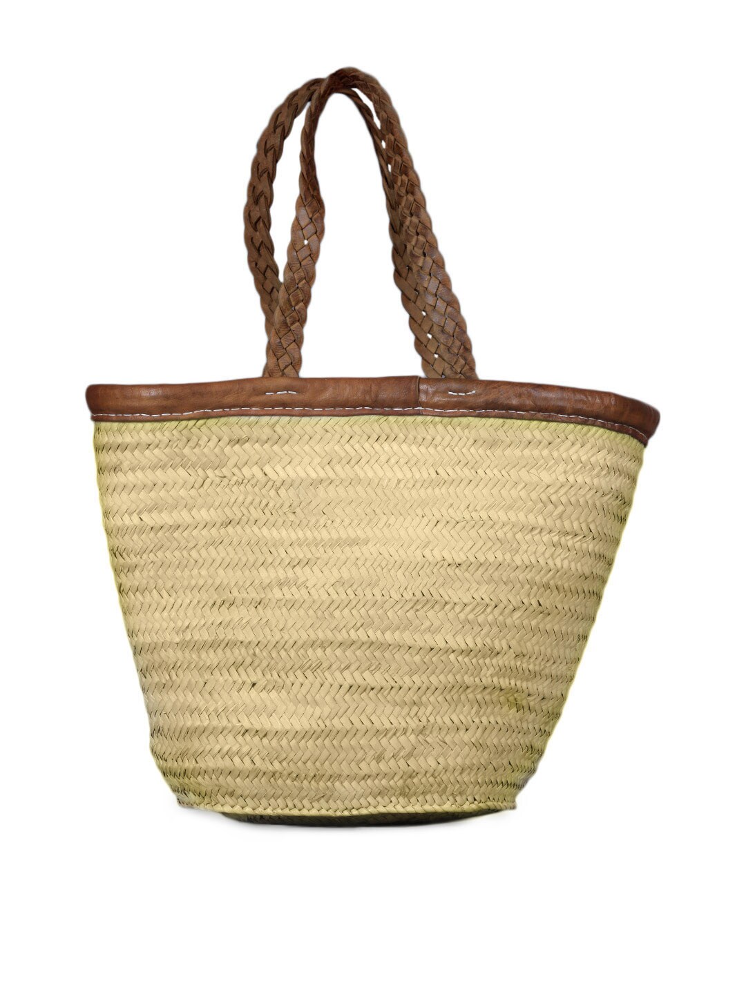 French Connection Women Beige Straw Bag