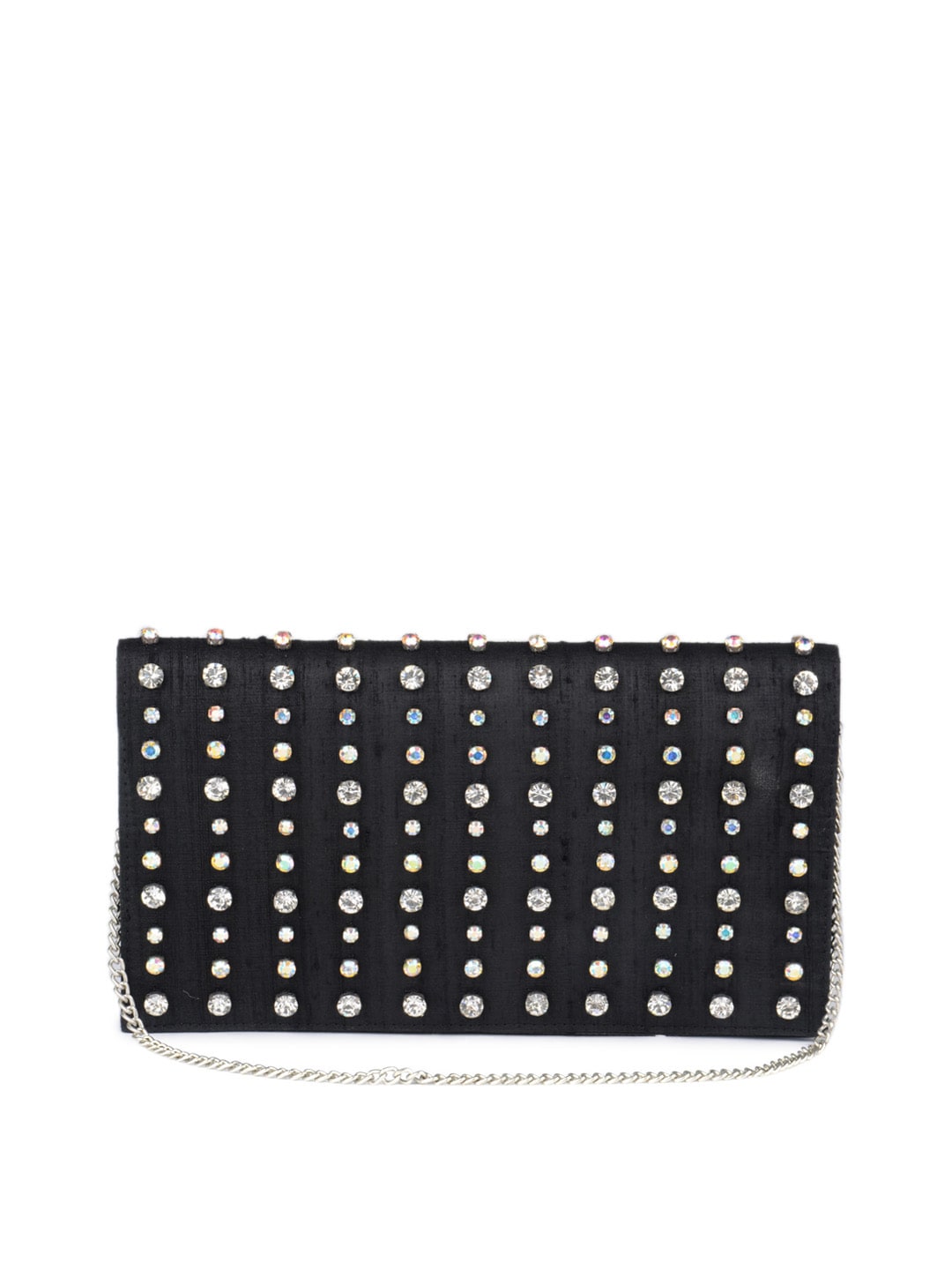French Connection Women Black Buffy Clutch