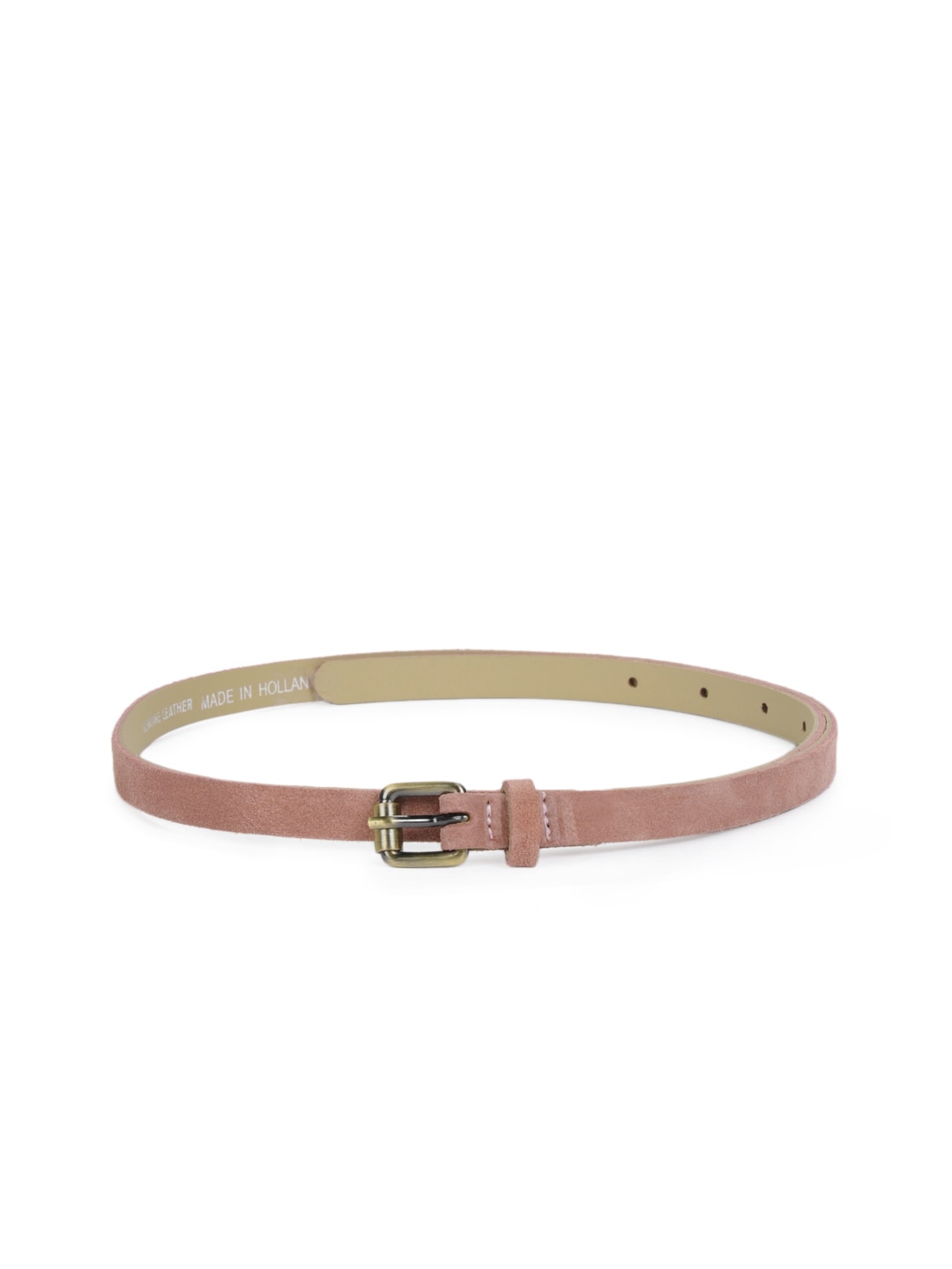 French Connection Women Pink Suede Belt