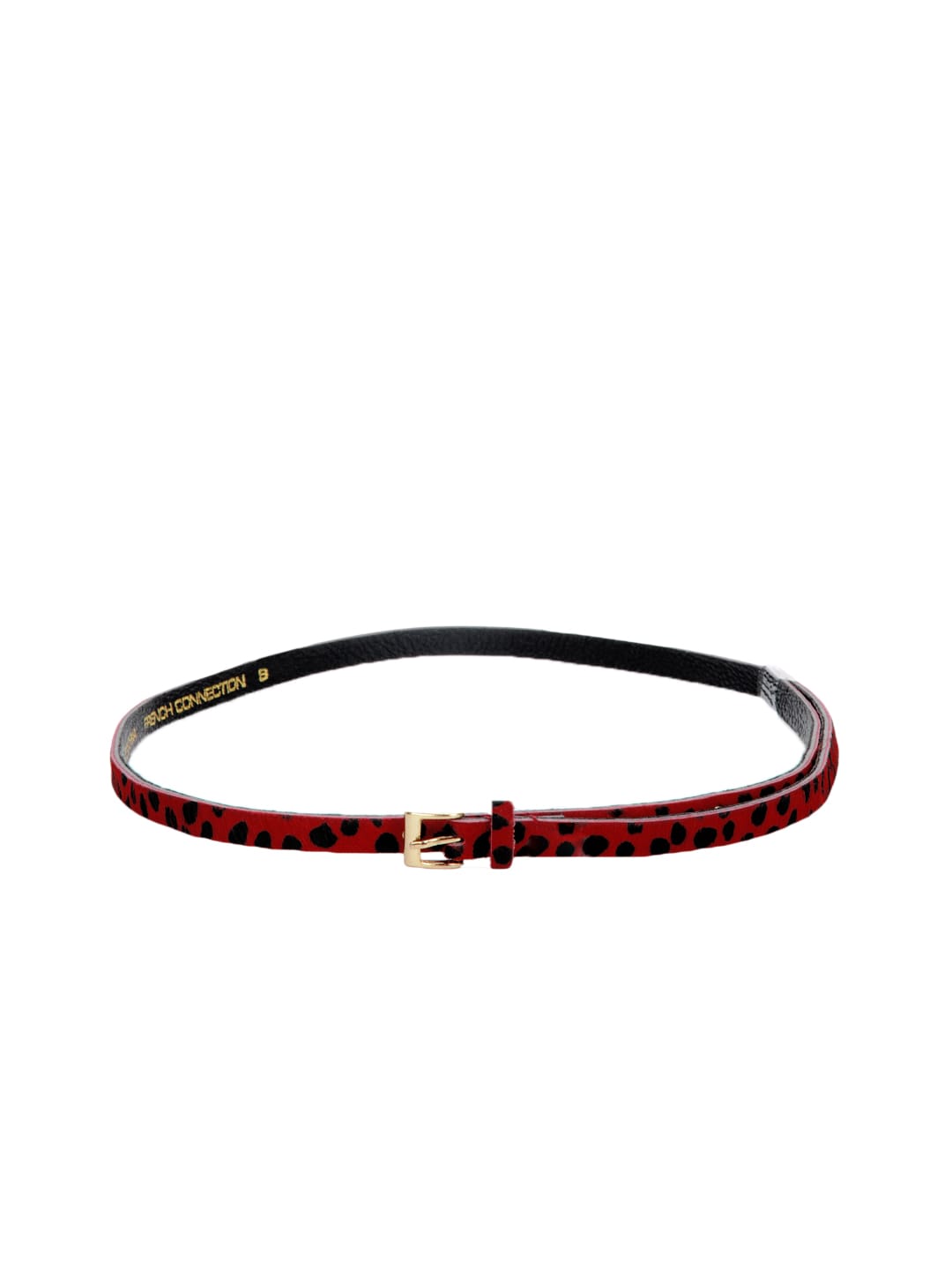 French Connection Women Red Sweetie Skinny Belt