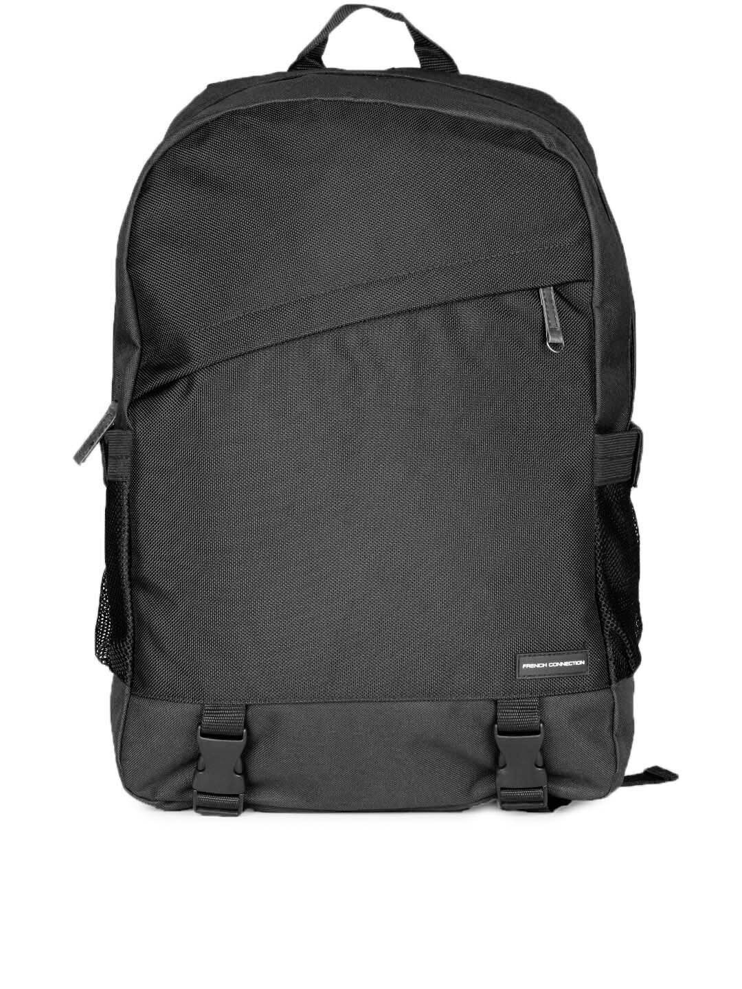 French Connection Unisex Black Backpack
