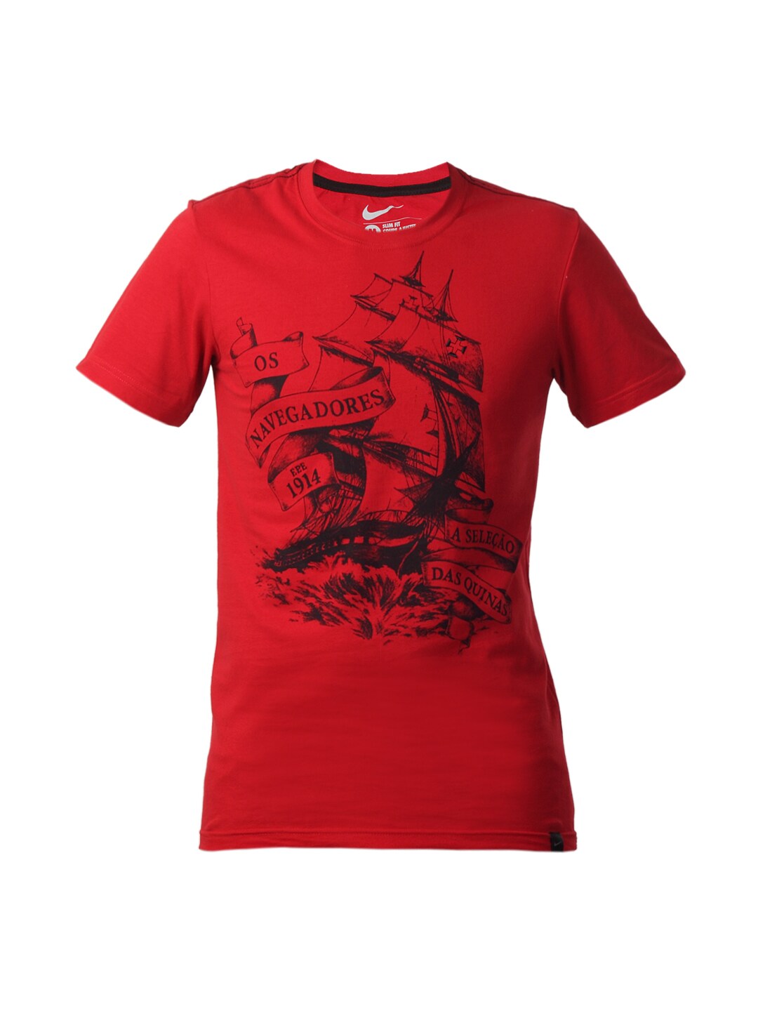 Nike Men Red Portugal Football T-shirt