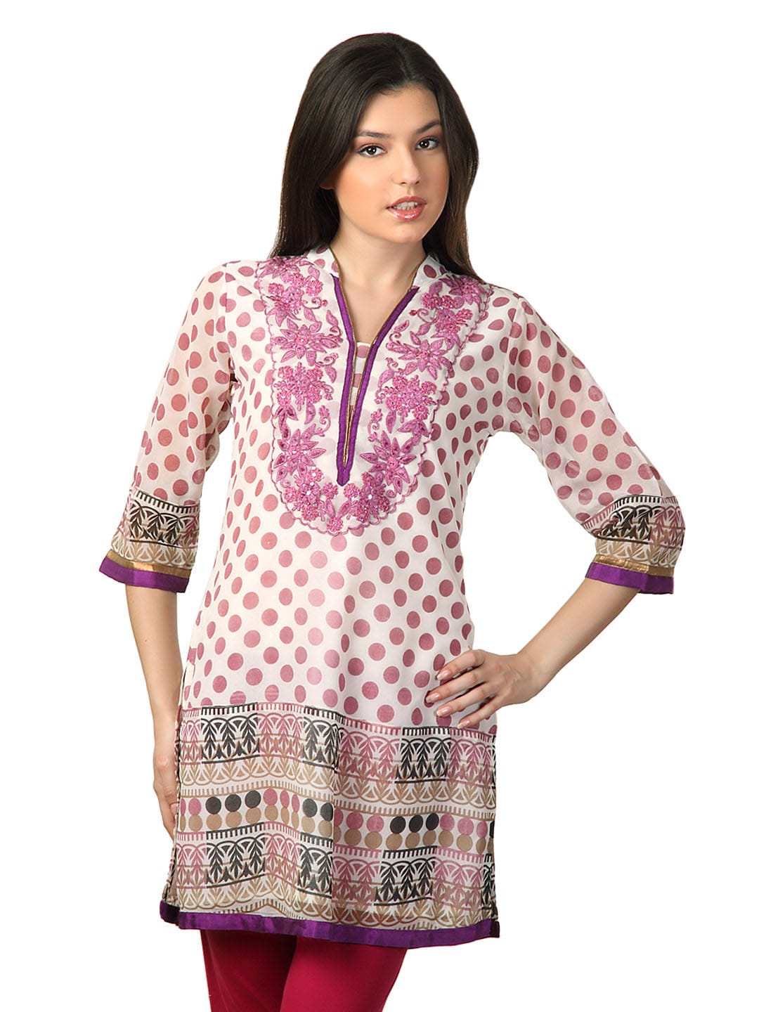 Aneri Women Cream Kurta