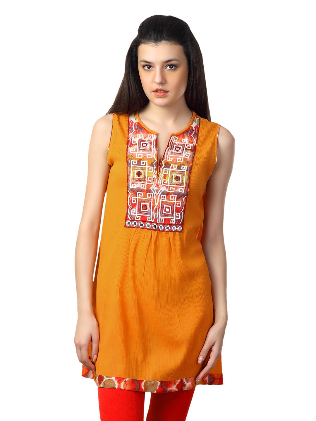 Aneri Women Orange Kurta