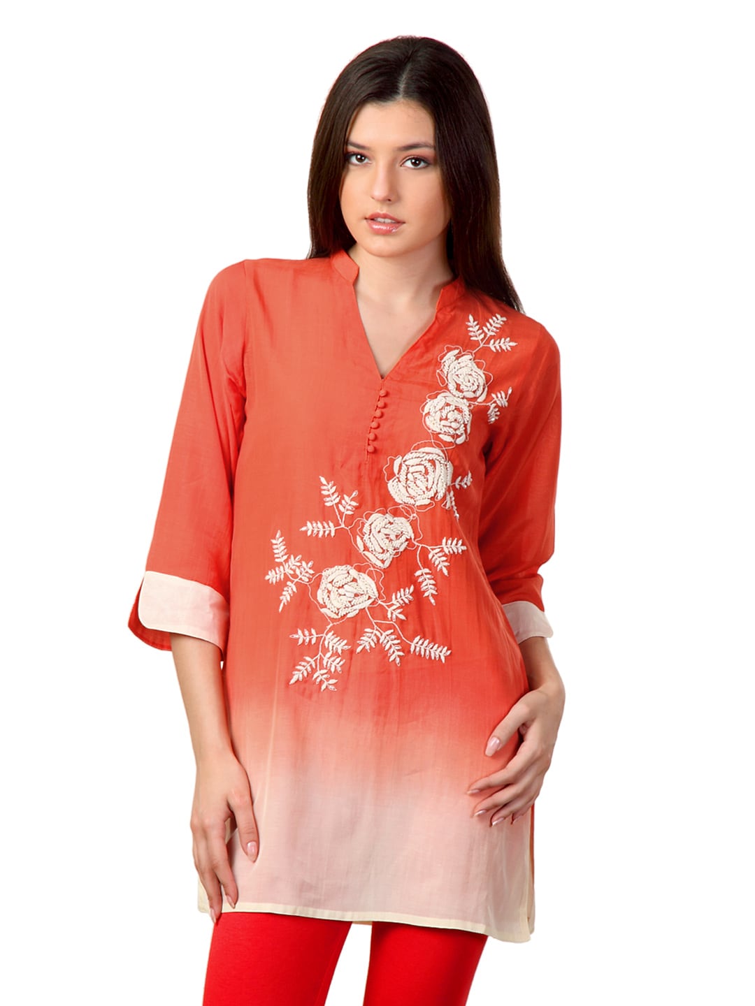 Aneri Women Orange Kurta