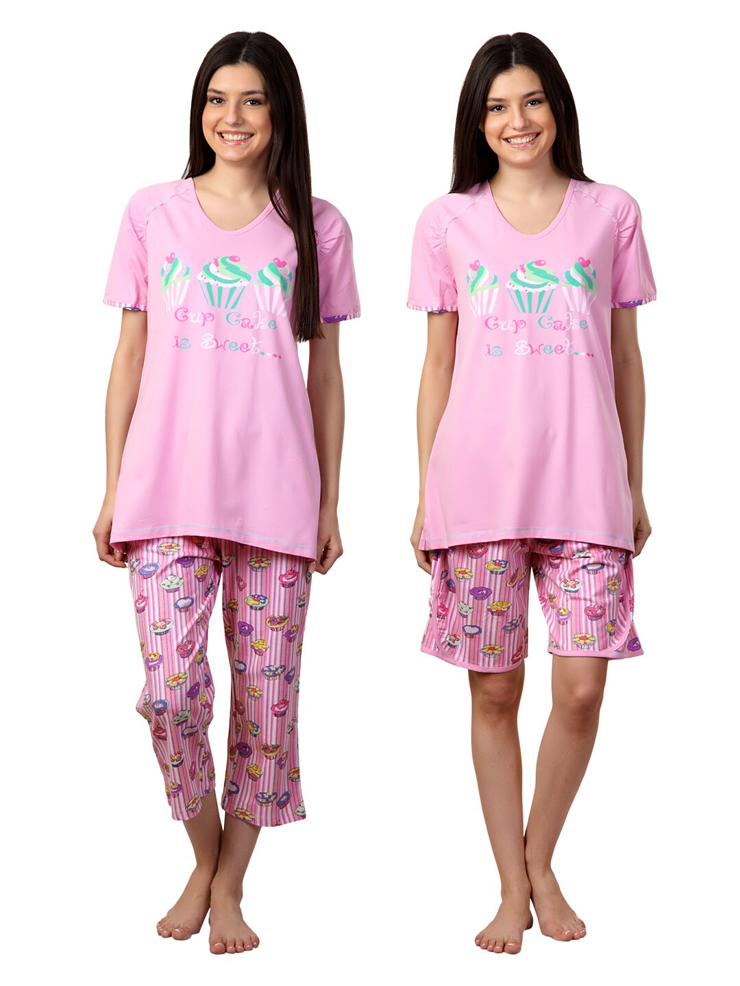 SDL by Sweet Dreams Women Pink Pyjama Set