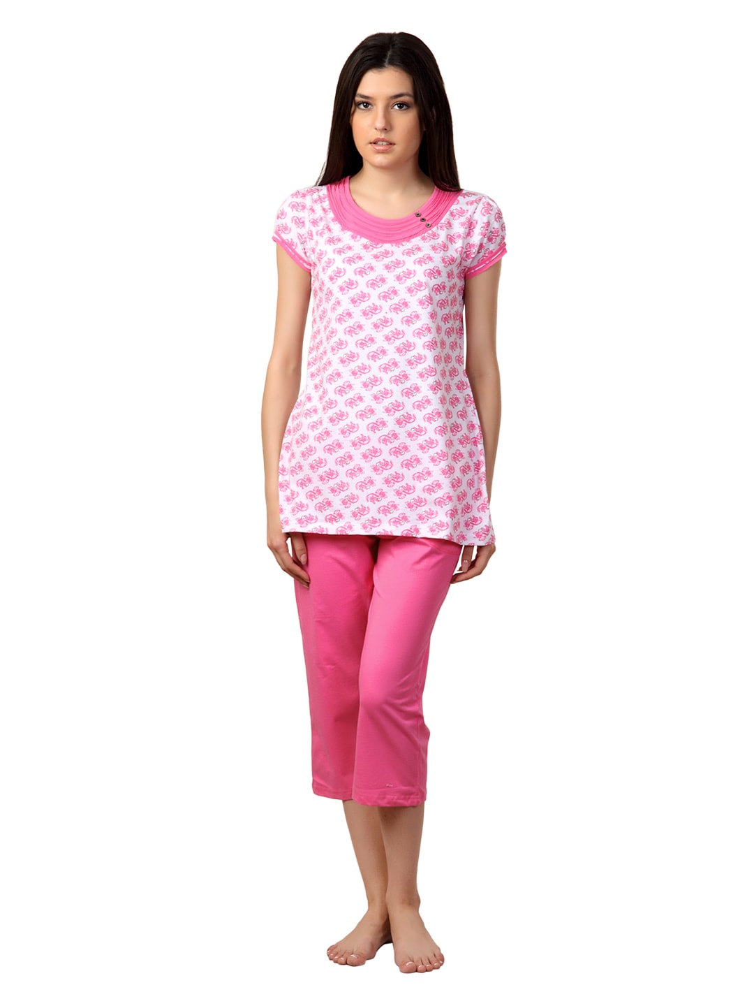 SDL by Sweet Dreams Women Pink Night suits