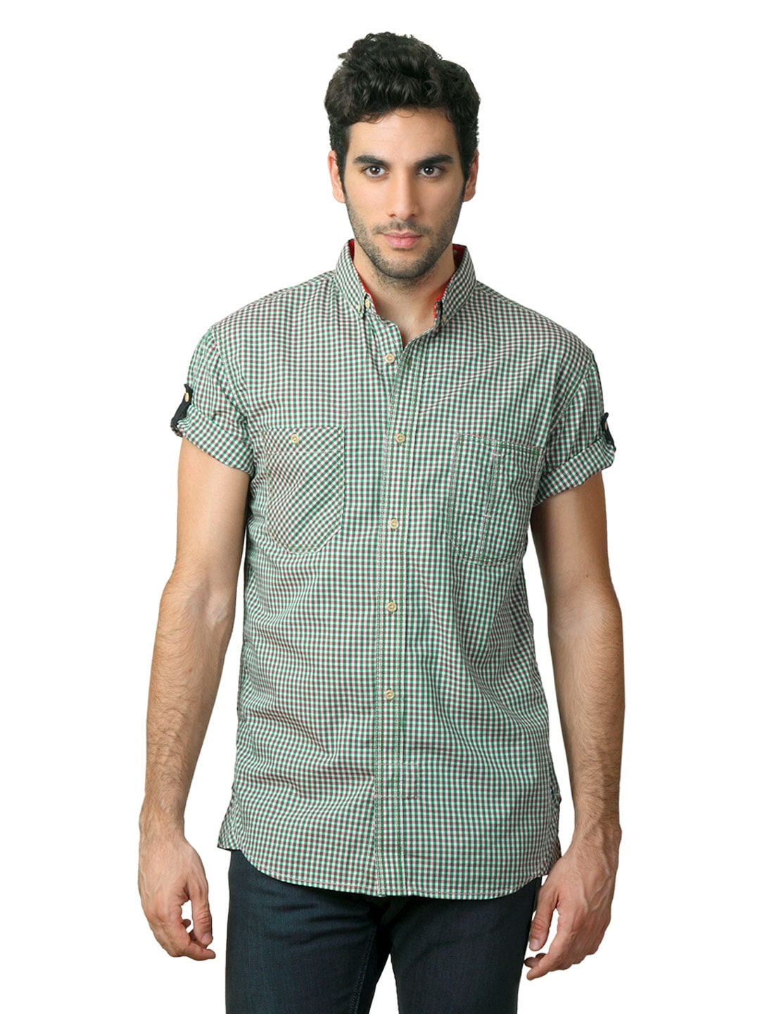 French Connection Men Green Shirt