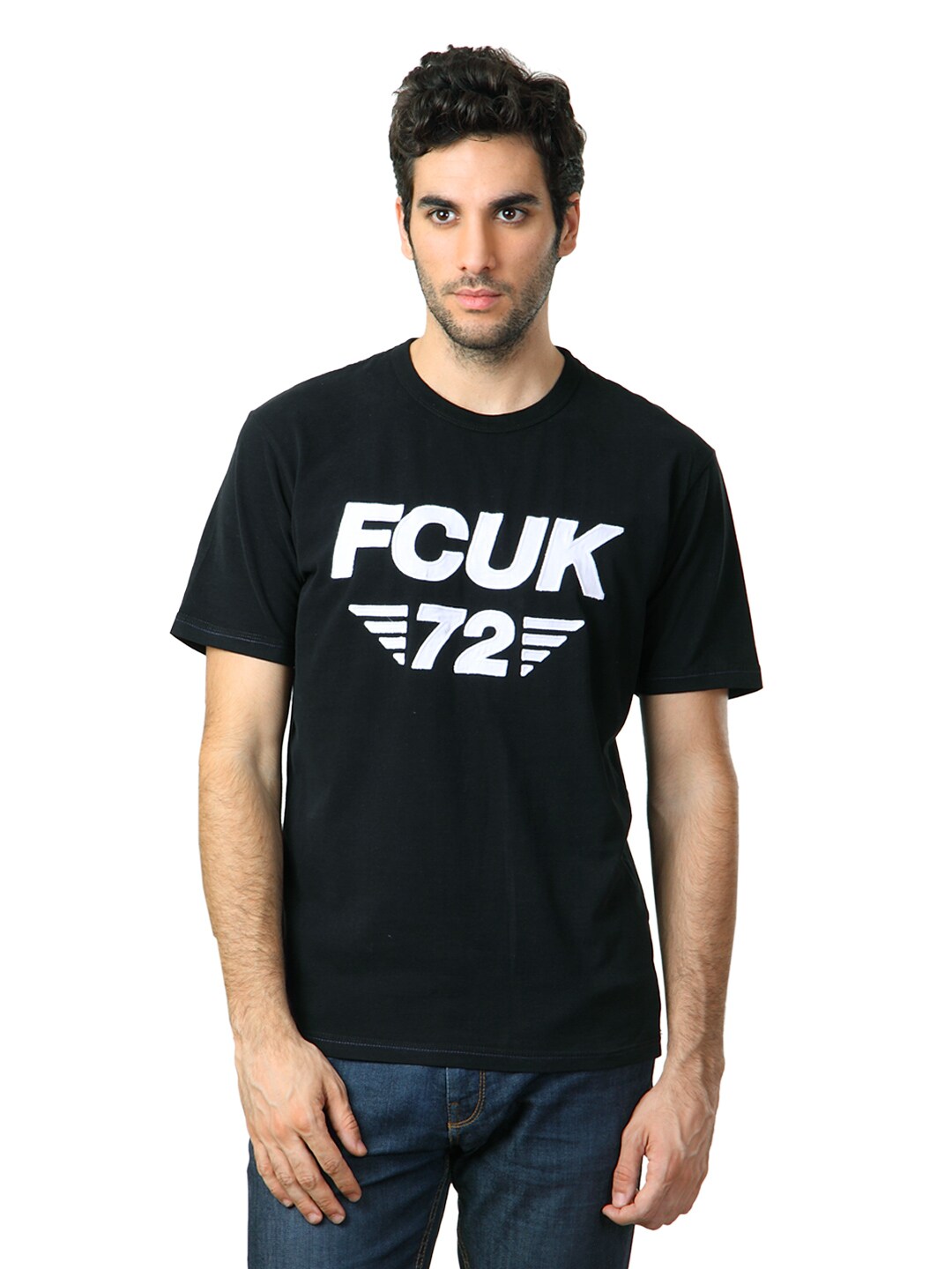 French Connection Men Black Tshirt