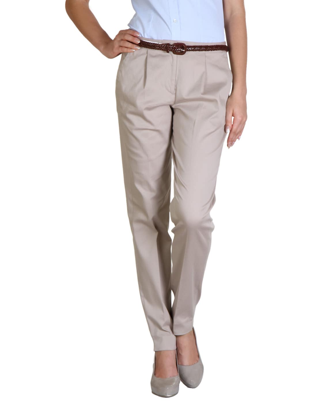 French Connection Women Beige Trousers