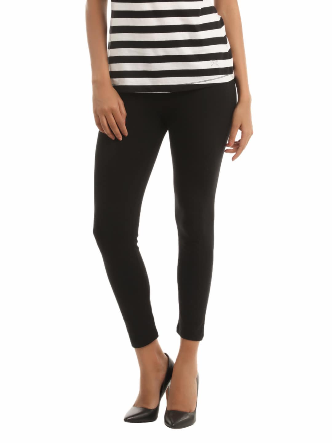 French Connection Women Black Legging