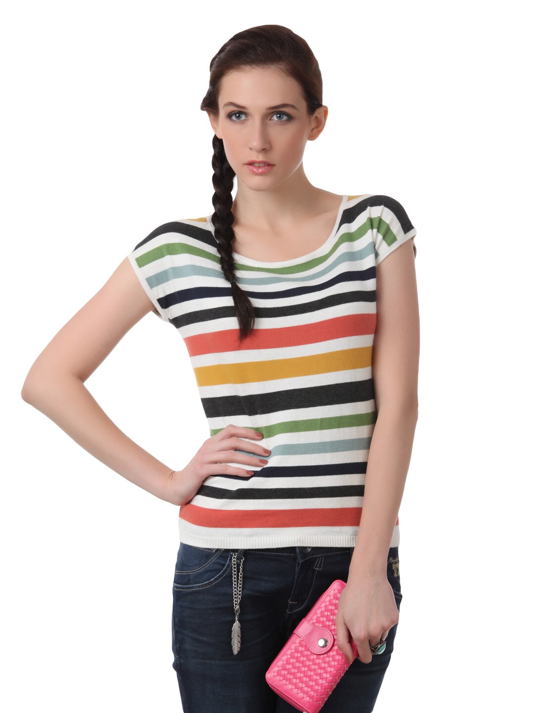 French Connection Women Multicoloured Striped Top