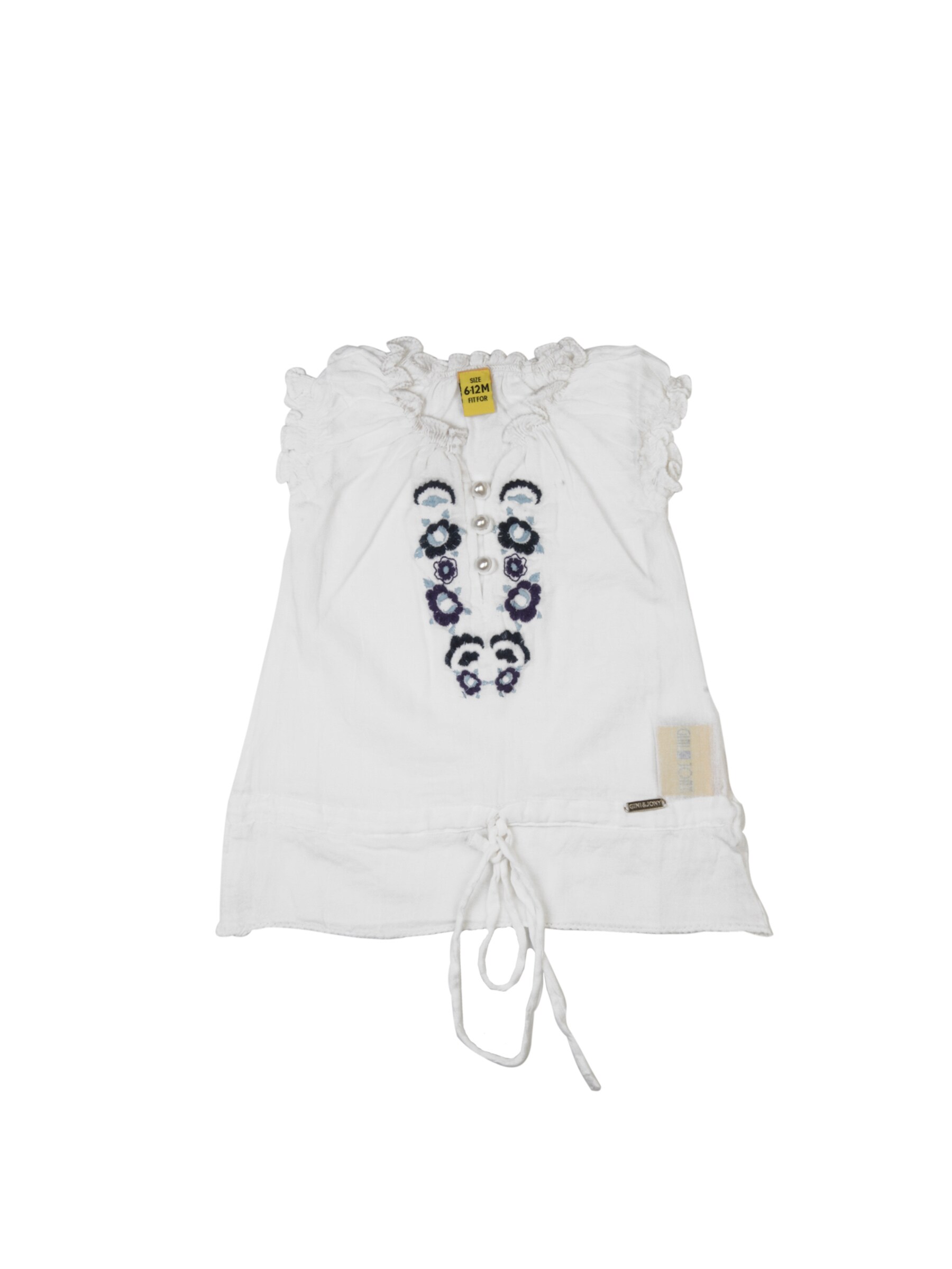 Gini and Jony Girls Woven White Top