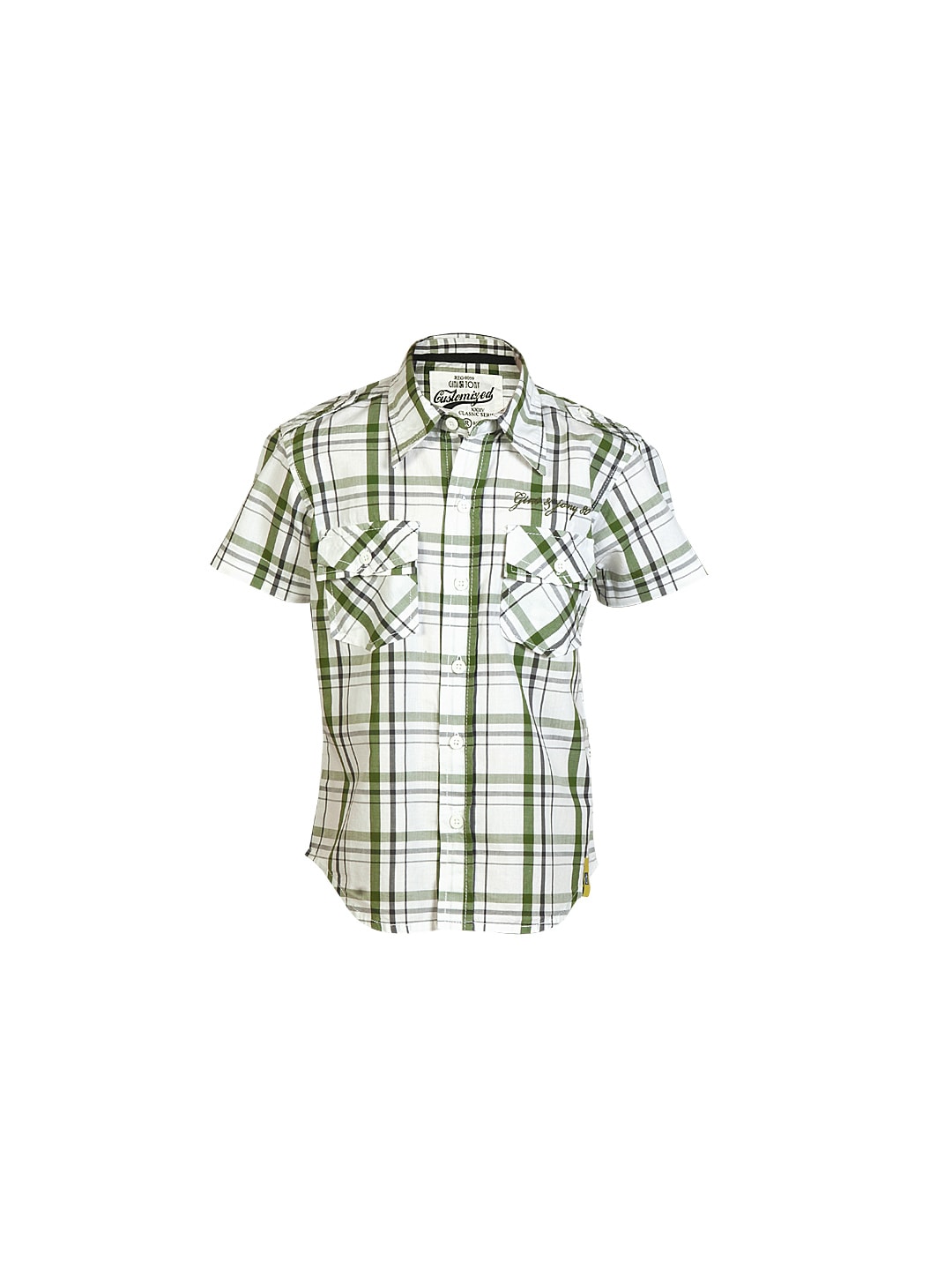 Gini and Jony Boys White Check Shirt