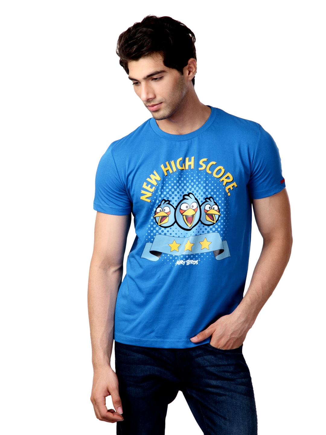 Angry Birds Men Blue T-shirt