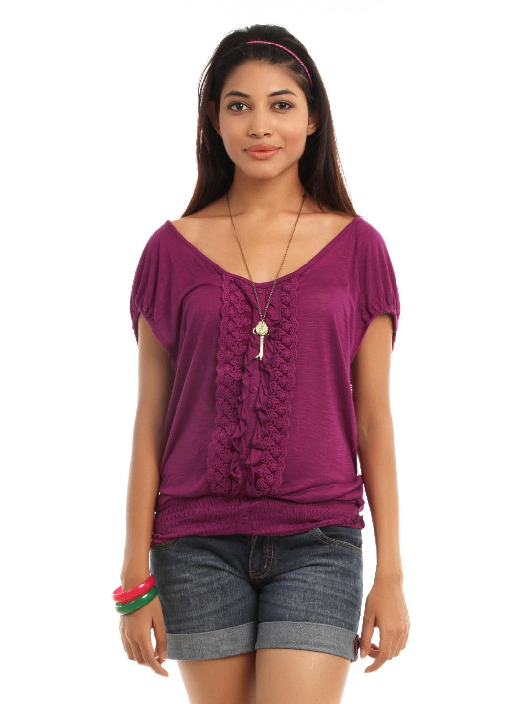 Vero Moda Women Magenta Top