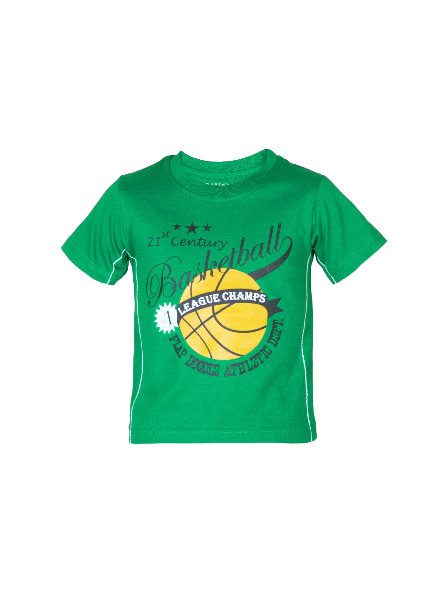 Doodle Boys Printed Green T-shirt