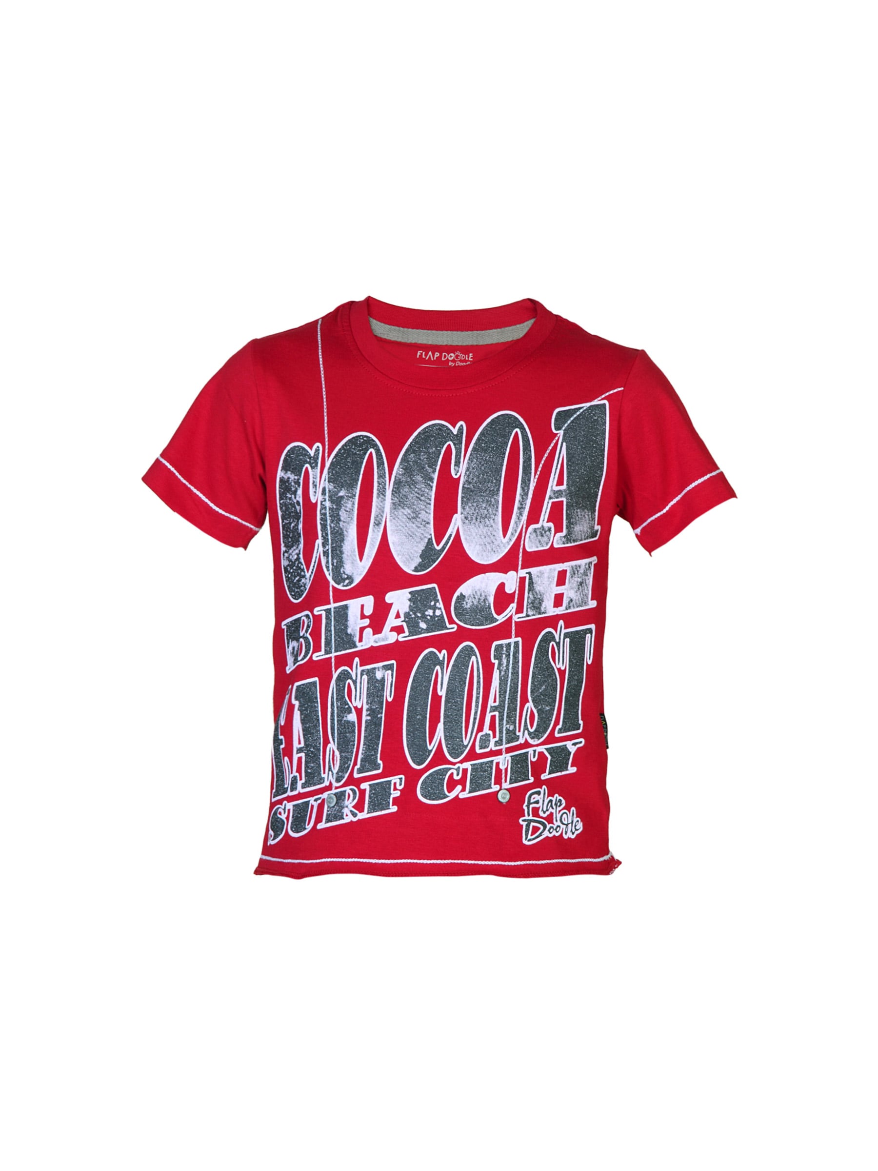 Doodle Boys Printed Red T-shirt