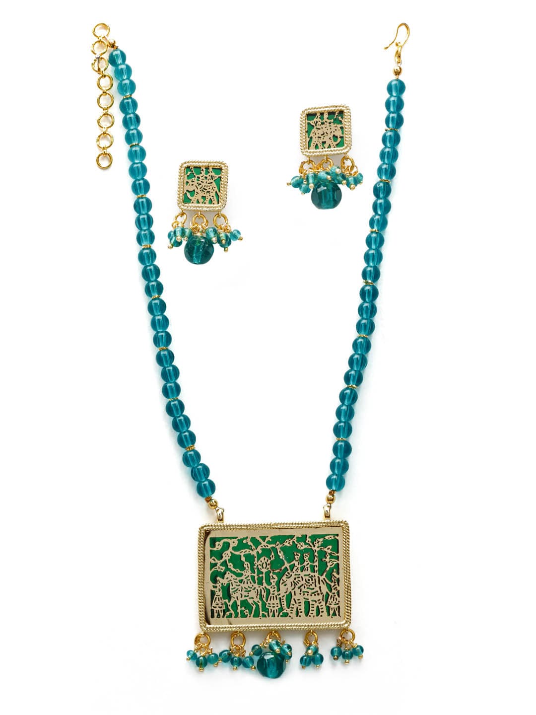 Royal Diadem Green Jewellery Set