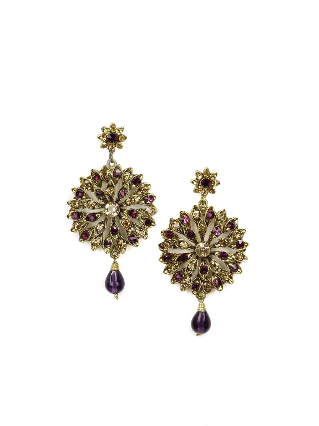 Royal Diadem Purple Earrings