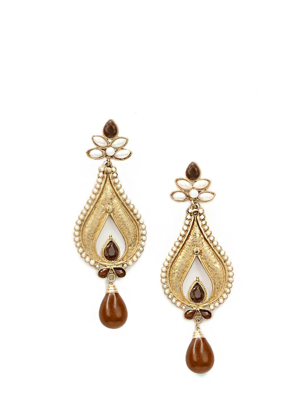 Royal Diadem Golden Earrings
