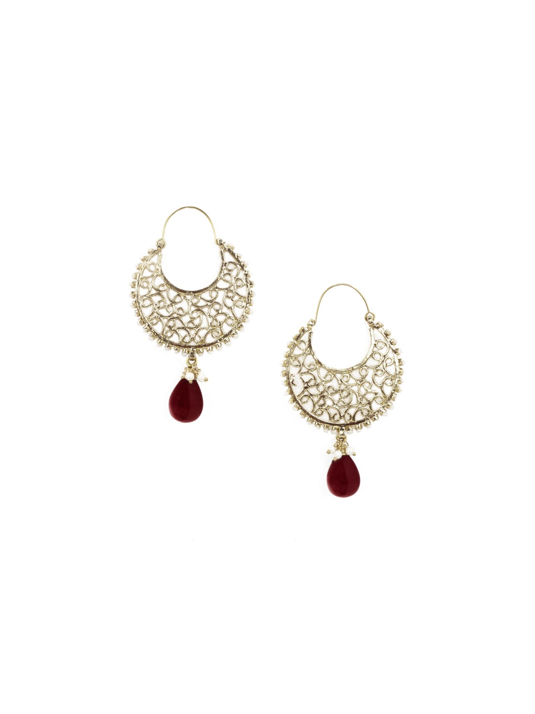 Royal Diadem Red Earrings