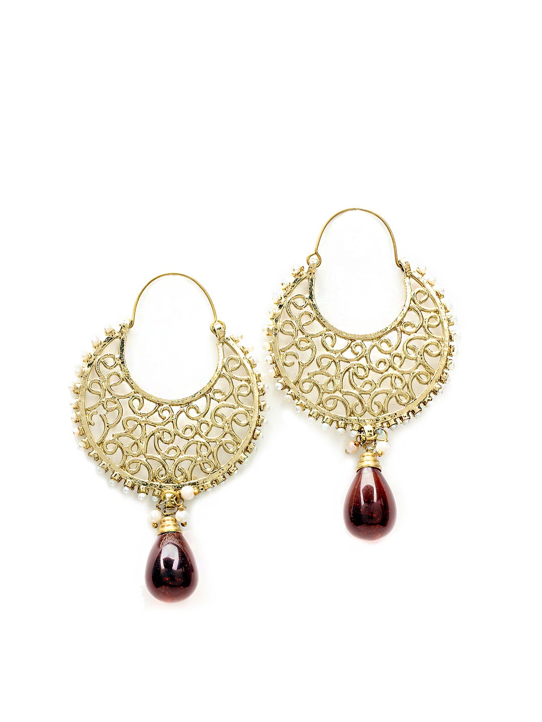 Royal Diadem Gold & Brown Earrings