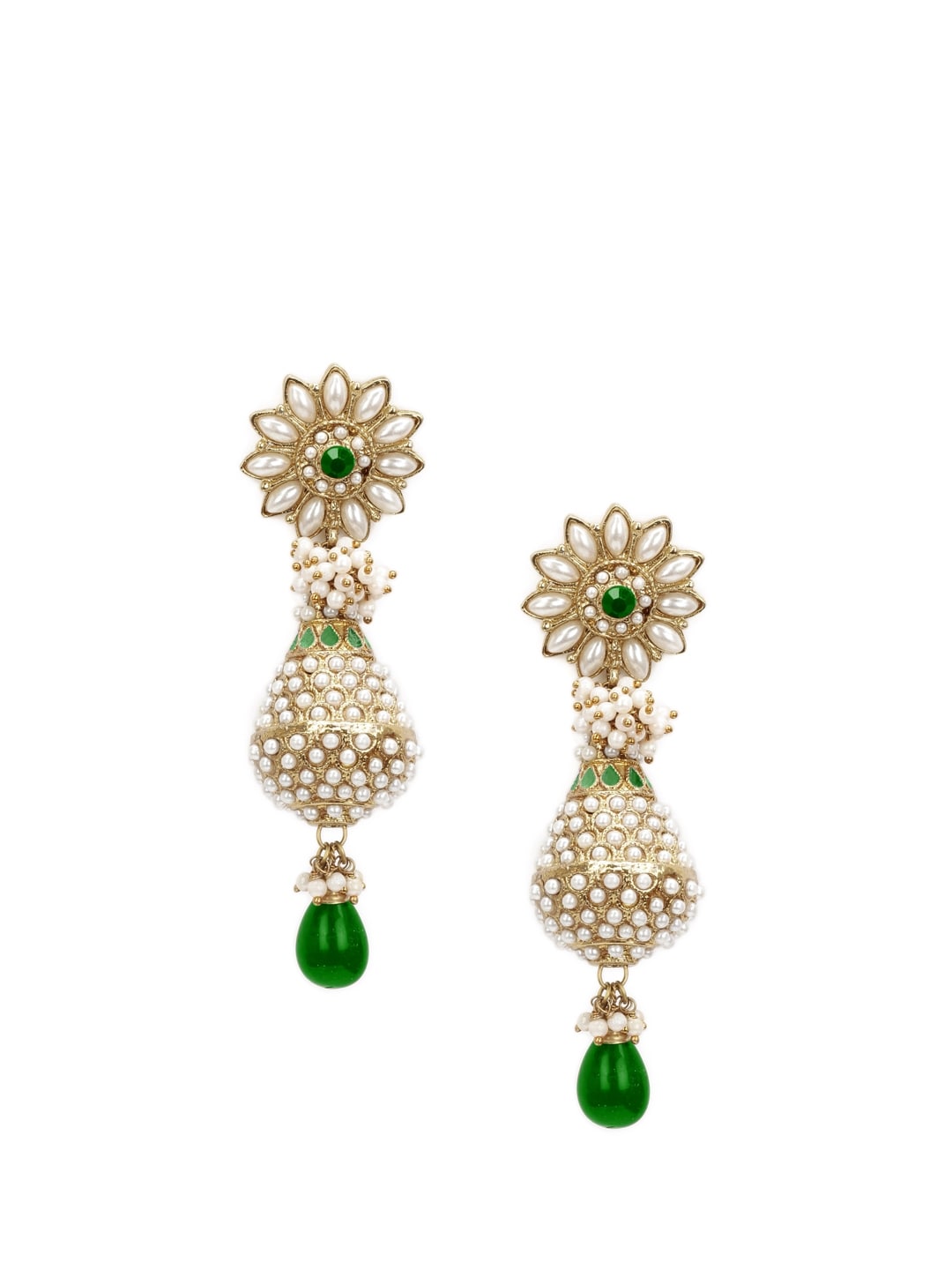 Royal Diadem Green Earrings