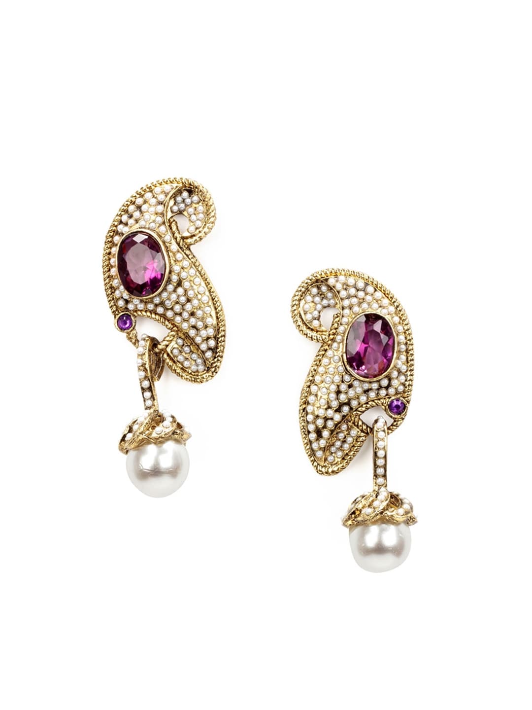Royal Diadem Purple Earrings