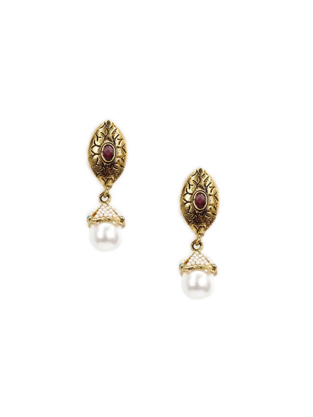 Royal Diadem Golden Earrings