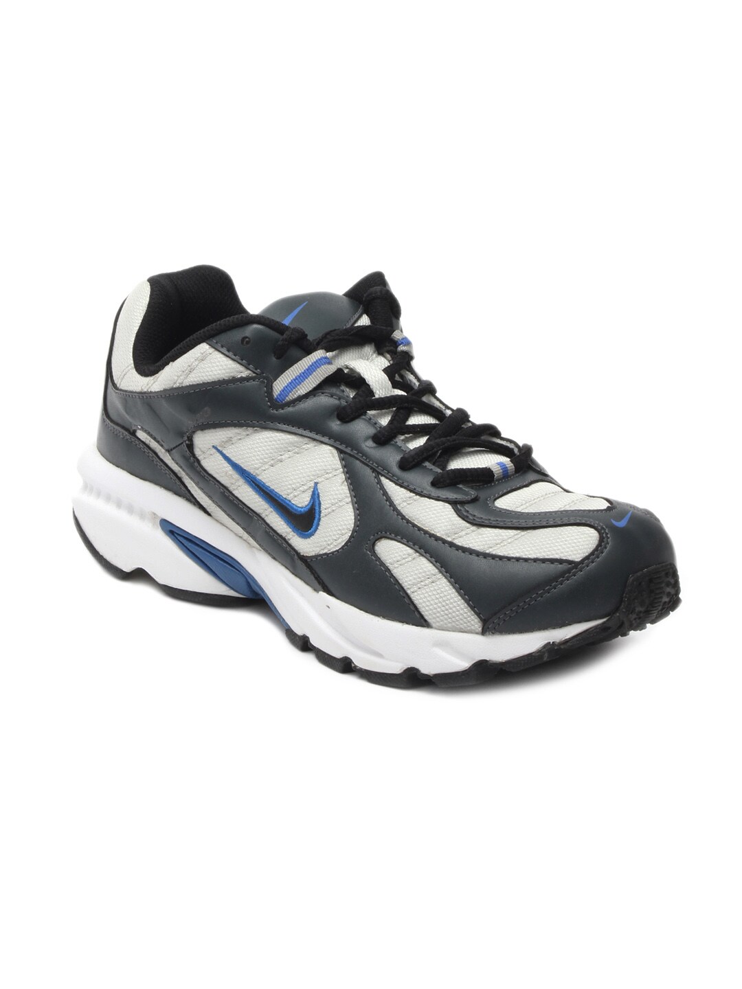 Nike Men Silver and Black Sports Shoes