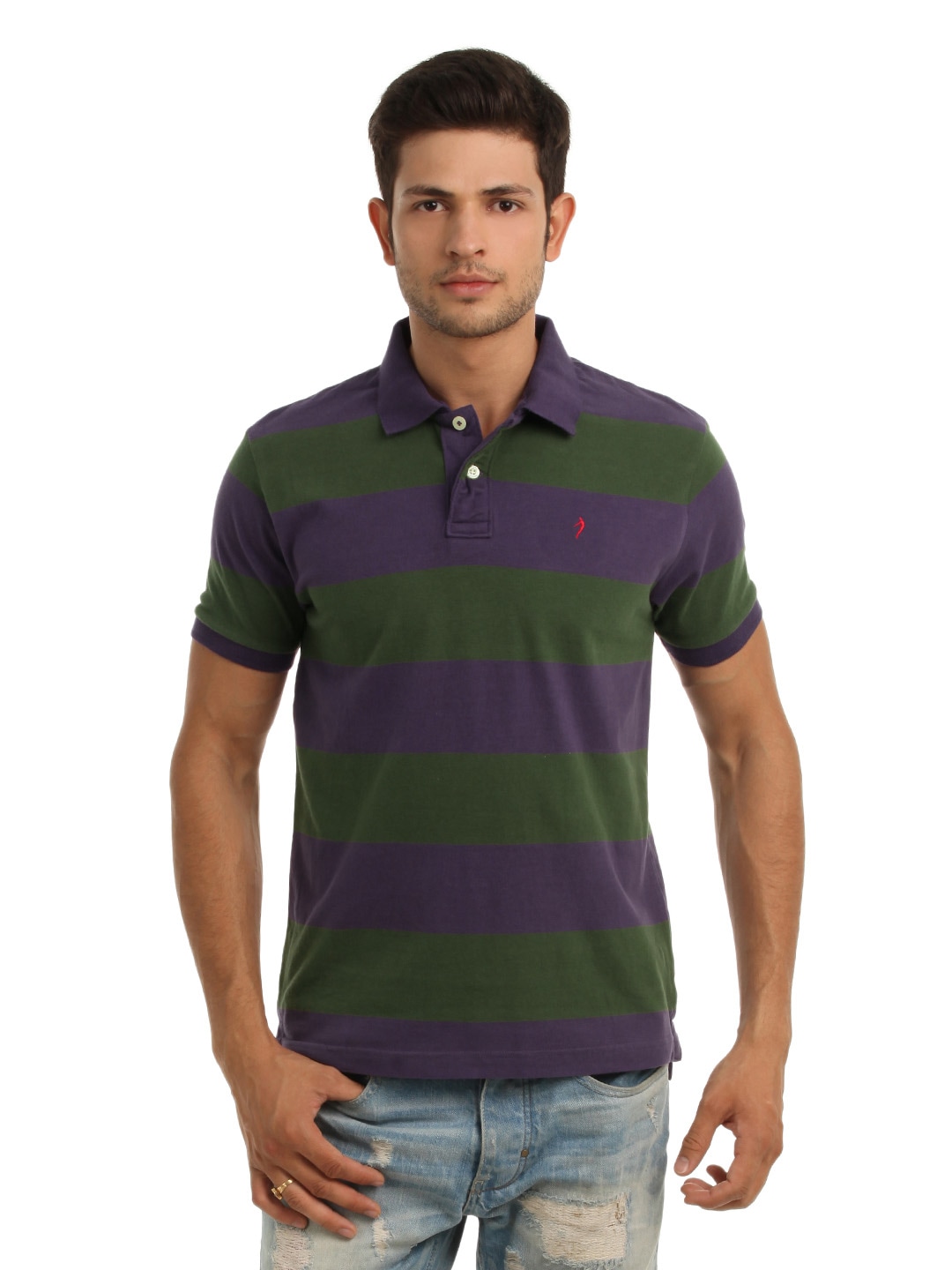 Indian Terrain Men Purple T-shirt